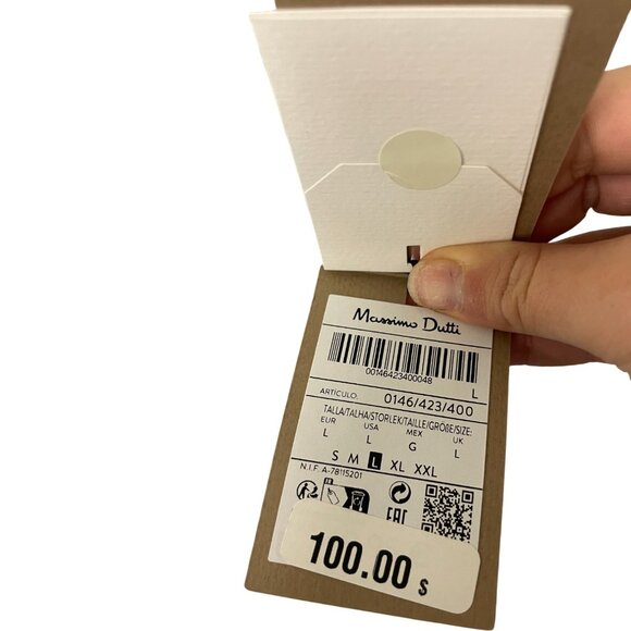 Massimo Dutti Mens Button Down Shirt Large Blue Striped Classic Fit 0146/423 NWT - Picture 6 of 10